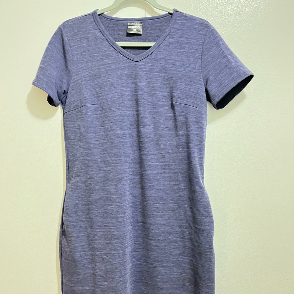 32 degrees skipper blue v neck short sleeve dress with pockets size s NWT - Picture 2 of 4